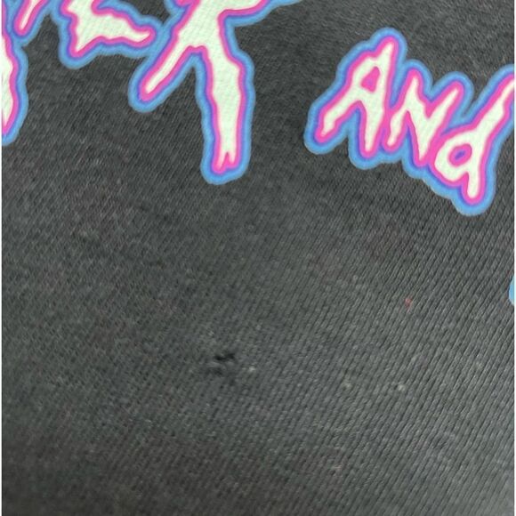 H&M Rick and Morty Graphic T-shirt Women XXL Black Short Sleeve - Picture 3 of 8